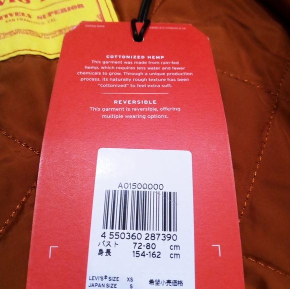 Mens Levis Red Positively Superior Reversible Jacket size XS - Picture 8 of 8